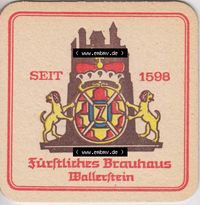 Bierdeckel Fürstliches Brauhaus Wallerstein, seit 1598, süffig sprintzig fein (2). Deutscher Katalog über deutsche Bierdeckel... Sammlung
