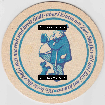 Bierdeckel Herzoglich Bayerisches Brauhaus Tegernsee, Dös beste Bier habi, was ma weit und breit findet (3). Deutscher Katalog... Sammlung