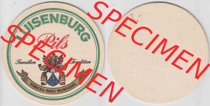 Bierdeckel Luisenburg Pils Familien Tradition, Hönicka-Bräu Wunsiedel (1). Deutscher Katalog über deutsche Bierdeckel Hönicka-Bräu Wunsiedel aus Bundesland... Sammlung