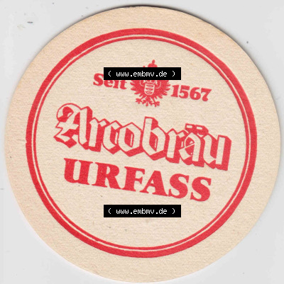 Bierdeckel Arcobräu, seit 1567, Pilsener Urfass (3). Deutscher Katalog über deutsche Bierdeckel Arcobräu aus Bundesland Bayern... Sammlung