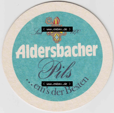 Bierdeckel Aldersbacher Hefe-Abteiweizen, Original Flaschengärung, Brauerei Aldersbach (2). Deutscher Katalog über deutsche... Sammlung