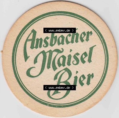 Bierdeckel Ansbacher Maisel Bier (3). Deutscher Katalog über deutsche Bierdeckel Brauerei Maisel aus Bundesland Bayern zum katalogisieren... Sammlung
