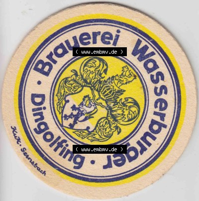Bierdeckel Brauerei Wasserburger, Dingolfing (3). Deutscher Katalog über deutsche Bierdeckel Brauerei Wasserburger Dingolfing... Sammlung