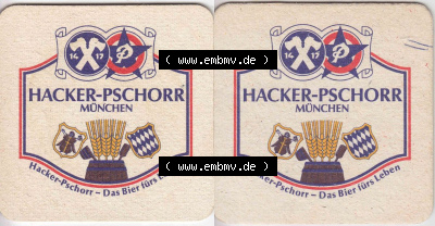 Bierdeckel Hacker-Pschorr München, Das Bier fürs Leben (1). Deutscher Katalog über deutsche Bierdeckel Hacker-Pschorr Bräu... Sammlung
