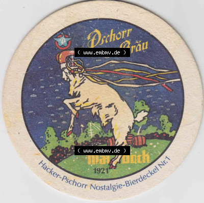 Bierdeckel Pschorr-Bräu, Hacker-Pschorr Nostalgie-Bierdeckel Nr. 1 (2). Deutscher Katalog über deutsche Bierdeckel Hacker-Pschorr... Sammlung