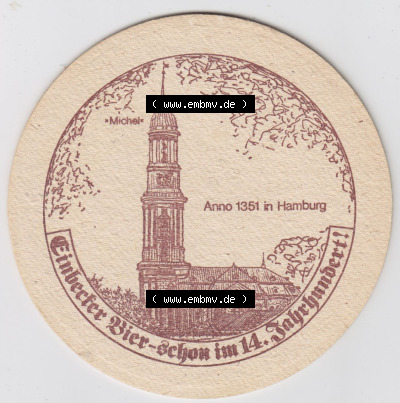Bierdeckel Einbecker Bier schon im 14. Jahrhundert (1). Deutscher Katalog über deutsche Bierdeckel Einbecker Brauhaus aus Bundesland... Sammlung