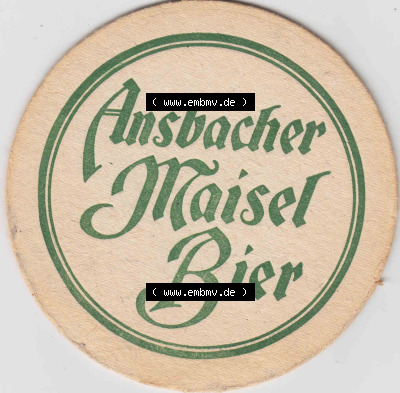 Bierdeckel Ansbacher Maisel Bier (2). Deutscher Katalog über deutsche Bierdeckel Brauerei Maisel aus Bundesland Bayern zum katalogisieren... Sammlung
