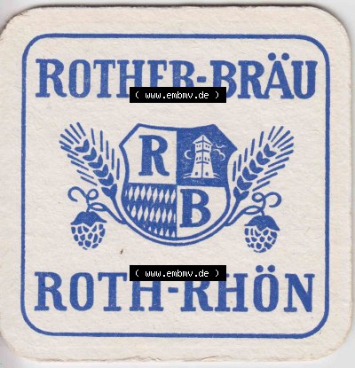 Bierdeckel Rotherbräu, Roth-Rhön (2). Deutscher Katalog über deutsche Bierdeckel Rother Bräu aus Bundesland Bayern zum katalogisieren... Sammlung