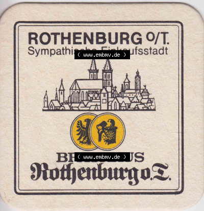 Bierdeckel Altes Brauhaus Rothenburg, Rothenburg Sympathische Einkaufsstadt (2). Deutscher Katalog über deutsche Bierdeckel Altes... Sammlung