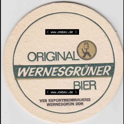 Bierdeckel Original Wernesgrüner Bier VEB Exportbierbrauerei Wernesgrün DDR (2). Deutscher Katalog über deutsche Bierdeckel Wernesgrüner Brauerei aus Bundesland Bayern... Sammlung