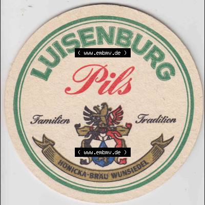 Bierdeckel Luisenburg Pils Familien Tradition, Hönicka-Bräu Wunsiedel (2). Deutscher Katalog über deutsche Bierdeckel Hönicka-Bräu Wunsiedel aus Bundesland... Sammlung
