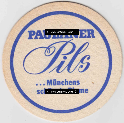 Bierdeckel Paulaner Thomasbräu, Pils ... Münchens schönste Blume (3). Deutscher Katalog über deutsche Bierdeckel Paulaner... Sammlung