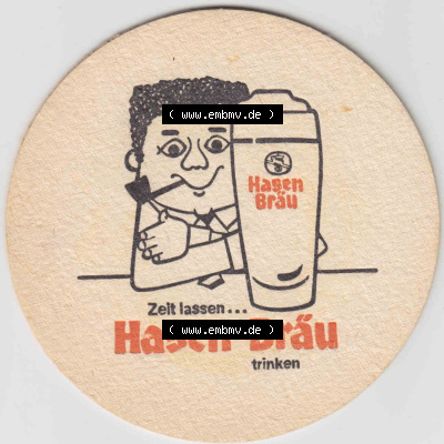 Bierdeckel Hasen-Bräu Augsburg (3). Deutscher Katalog über deutsche Bierdeckel Hasen-Bräu Augsburg aus Bundesland Bayern zum... Sammlung