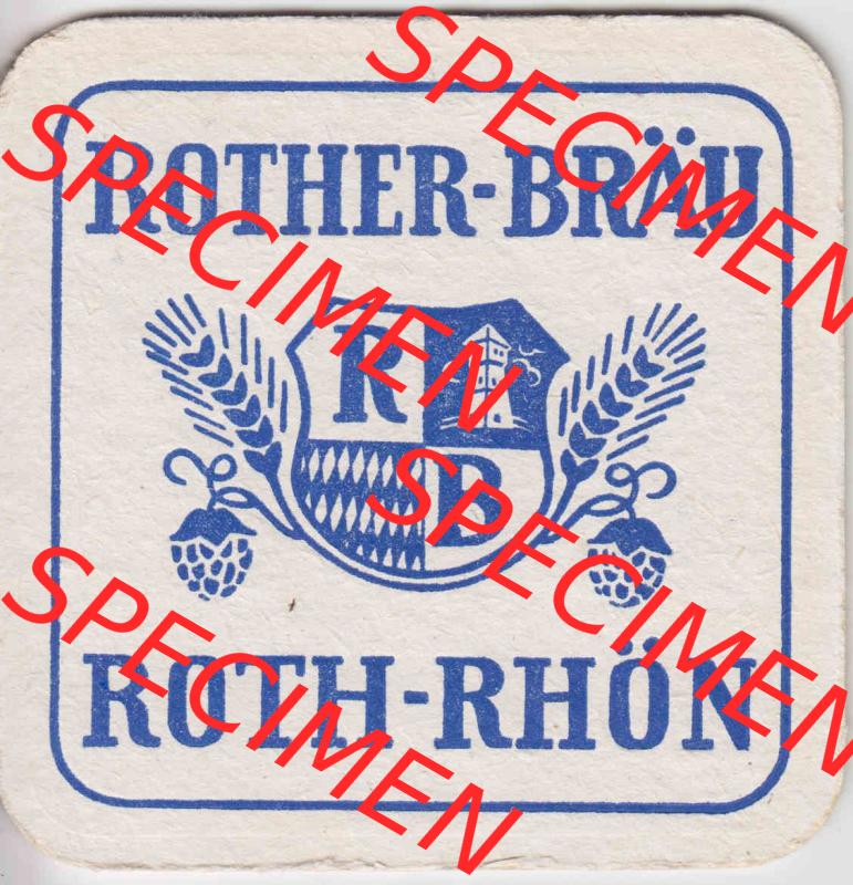 Bierdeckel Rotherbräu, Roth-Rhön (2). Deutscher Katalog über deutsche Bierdeckel Rother Bräu aus Bundesland Bayern zum katalogisieren und kategorisieren deiner... Sammlung
