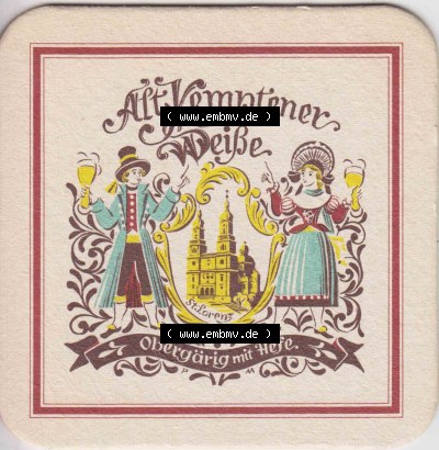 Bierdeckel Allgäuer Brauhaus Alt Kemptener Weiße, Obergärig mit Hefe, Allgäuer Brauhaus Kempten (2). Deutscher Katalog über... Sammlung