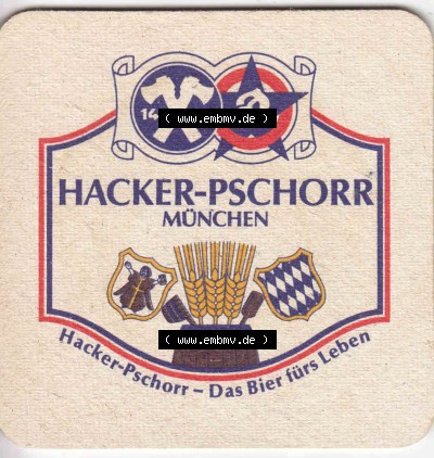 Bierdeckel Hacker-Pschorr München, Das Bier fürs Leben (2). Deutscher Katalog über deutsche Bierdeckel Hacker-Pschorr Bräu... Sammlung