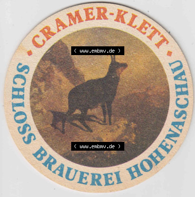 Bierdeckel Cramer-Klett, Schloss Brauerei Hohenaschau (2). Deutscher Katalog über deutsche Bierdeckel Schlossbrauerei Hohenaschau... Sammlung