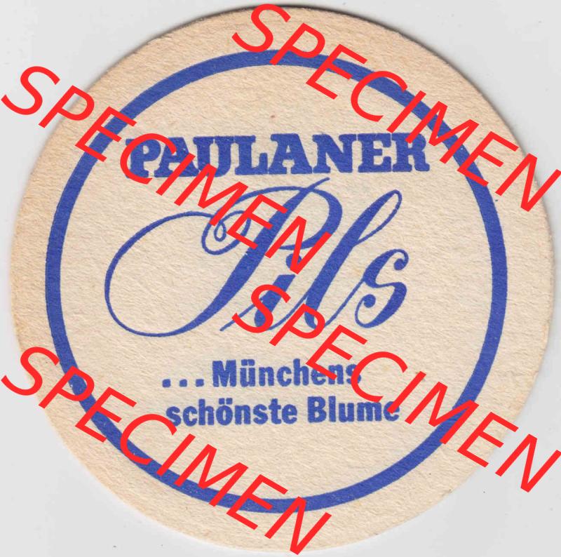 Bierdeckel Paulaner Thomasbräu, Pils ... Münchens schönste Blume (3). Deutscher Katalog über deutsche Bierdeckel Paulaner Brauerei aus Bundesland... Sammlung