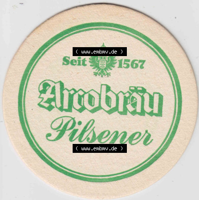 Bierdeckel Arcobräu, seit 1567, Pilsener Urfass (2). Deutscher Katalog über deutsche Bierdeckel Arcobräu aus Bundesland Bayern... Sammlung