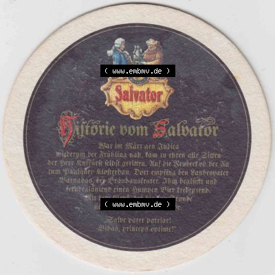 Bierdeckel Paulaner München Salvator, Historie vom Salvator (3). Deutscher Katalog über deutsche Bierdeckel Paulaner Brauerei aus Bundesland Bayern zum katalogisieren und... Sammlung