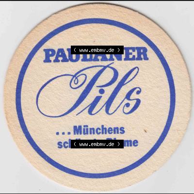 Bierdeckel Paulaner Thomasbräu, Pils ... Münchens schönste Blume (3). Deutscher Katalog über deutsche Bierdeckel Paulaner Brauerei aus Bundesland... Sammlung