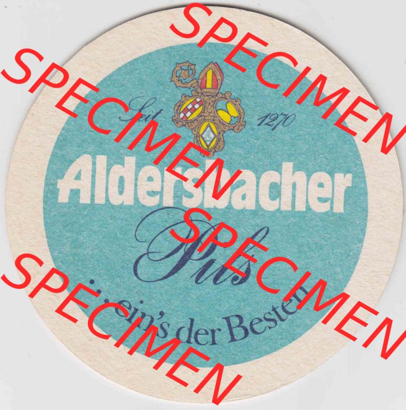 Bierdeckel Aldersbacher Pils, ... eins der Besten, Export Weizen (2). Deutscher Katalog über deutsche Bierdeckel Brauerei Aldersbach aus Bundesland... Sammlung