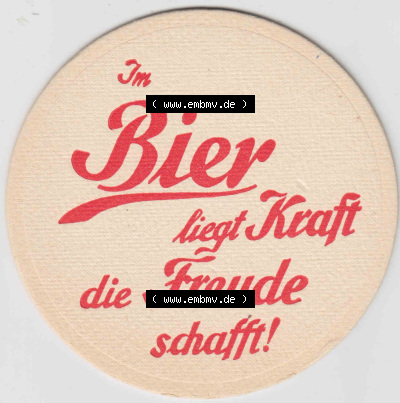 Bierdeckel Burkart Bräu, Brauhaus Neustadt an der Aisch, Im Bier liegt die Kraft die Freude schafft (2). Deutscher Katalog über... Sammlung
