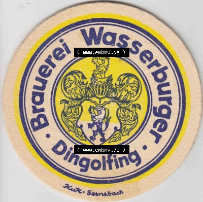 Bierdeckel Brauerei Wasserburger, Dingolfing (2). Deutscher Katalog über deutsche Bierdeckel Brauerei Wasserburger Dingolfing... Sammlung