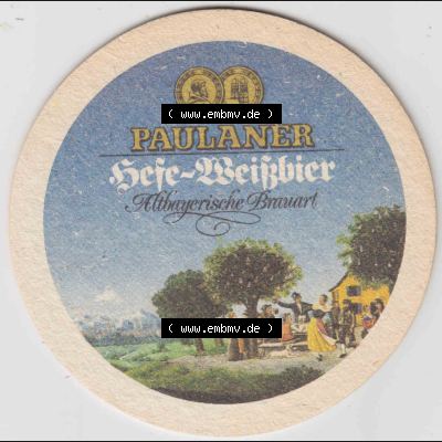 Bierdeckel Paulaner, Münchener Spezialitäten, Brauerei seit 1634 (3). Deutscher Katalog über deutsche Bierdeckel Paulaner Brauerei aus Bundesland Bayern zum... Sammlung