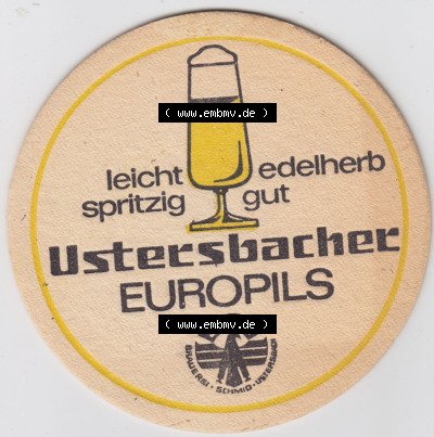 Bierdeckel BSU, Brauerei Schmid Ustersbach, leicht edelherb spritzig gut (2). Deutscher Katalog über deutsche Bierdeckel Brauerei... Sammlung