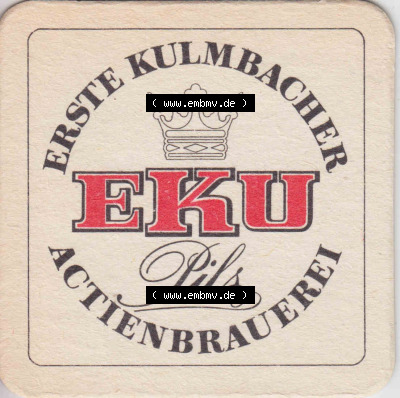 Bierdeckel Erste Kulmbacher EKU Pils Actien-Brauerei (3). Deutscher Katalog über deutsche Bierdeckel Erste Kulmbacher Actienbrauerei... Sammlung
