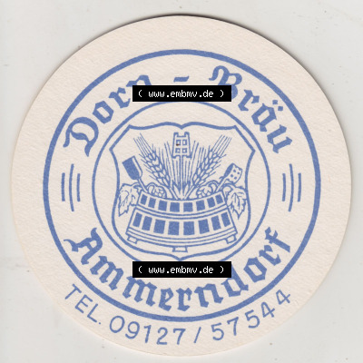 Bierdeckel Dorn-Bräu Ammerndorf, 750 Jahre Markt Ammerndorf (1). Deutscher Katalog über deutsche Bierdeckel Ammerndorfer Dorn-Bräu... Sammlung