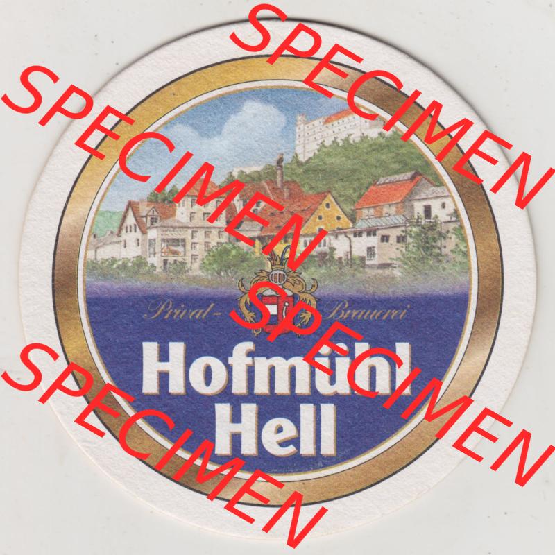 Bierdeckel Hofmühl Privatbrauerei, Hofmühl Hell, Bier Eichstätter Braukunst, Das Geheimnis des flüssigen Goldes (1). Deutscher Katalog über deutsche... Sammlung