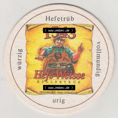 Bierdeckel Flötzinger Bräu, Rosenheim, Privbatbrauerei Franz Steegmüller seit 1543 (1). Deutscher Katalog über deutsche Bierdeckel Flötzinger Brauerei... Sammlung