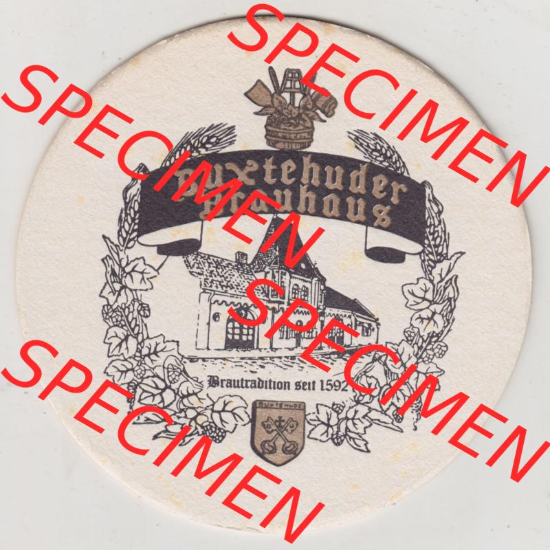 Bierdeckel Buxtehuder Brauhaus, Brauhaustradition seit 1592, Das Bierbrauen ist eine der vornehmsten und nötigsten Beschäftigungen des Nahrungsmittelstandes überhauput!... Sammlung