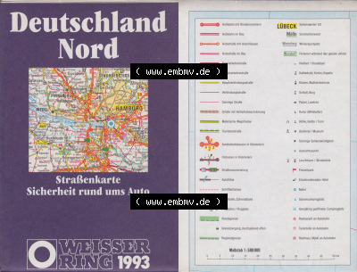 Straßenkarte von Weisser Ring 1993 Sammlung