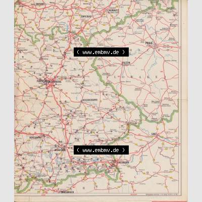Autokarte 1958, Gasolin Deutschlandkarte Teil 4, Köln, Kassel, Koblenz 0010. Die Karten über die BRD und mit Teilkarte der DDR wurden 1957/1958 von Gasolin... Sammlung