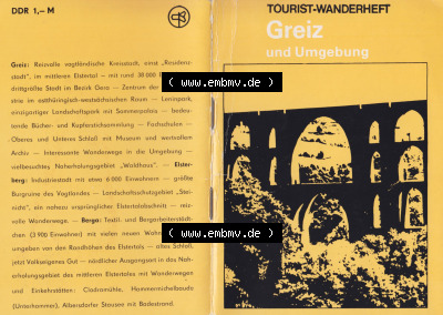 DDR Unser Kleines Wanderheft, VEB Bibliographisches Institut Leipzig, 1978. 2. Auflage, Tourist-Wanderheft Greiz und Umgebung.... Sammlung