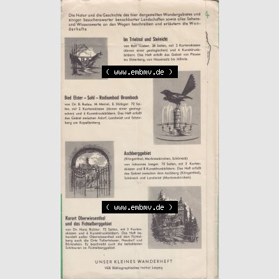 Wanderkarte DDR, Bezirk Karl-Marx-Stadt, Untertitel Die Gut Wanderkarte 54, Oberwiesenthal und Umgebung im Maßstab 1:20000 vom Verlag VEB Bibliographisches Institut Leipzig... Sammlung