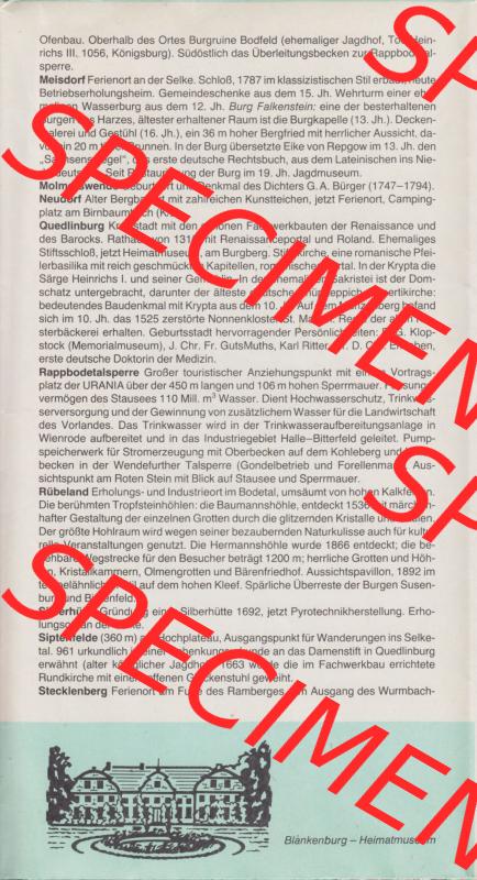 Landkarten DDR Bezirk Magdeburg, Unterharz Mit Wernigerode, Quedlinburg, Harzgerode, Hasselfelde 1985, Wanderkarte Unterharz, Tourist-Verlag. Infos über... Sammlung