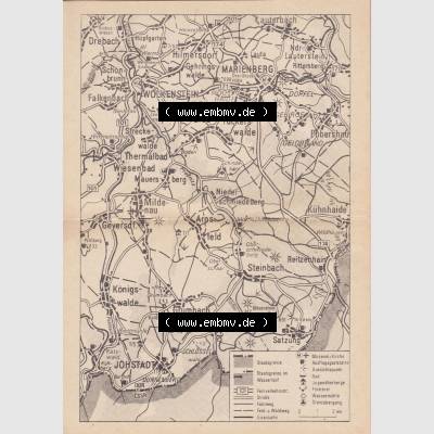 DDR Unser Kleines Wanderheft, VEB Bibliographisches Institut Leipzig, Nr. 30, Wandeheft 4. Auflage 1989, Wolkenstein-Jöhstadt, Preßnitztal.... Sammlung
