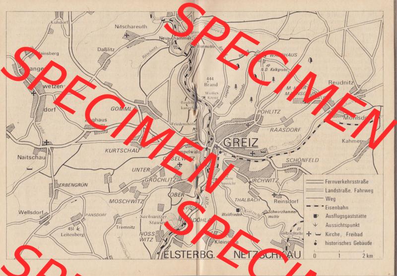 DDR Unser Kleines Wanderheft, VEB Bibliographisches Institut Leipzig, 1978. 2. Auflage, Tourist-Wanderheft Greiz und Umgebung. Eine Karten-Skizze der DDR Unser Kleines... Sammlung