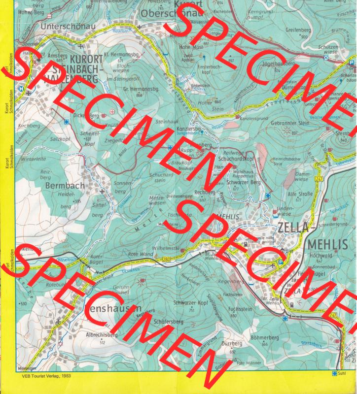 Wanderkarte DDR Bezirk Suhl, Oberhof Umgebung 1983, 5. Auflage Wanderkarte Umgebung von Oberhof, Tourist Verlag, 1983, 5. Auflage Wanderkarte 595 504 6 vom Tourist... Sammlung