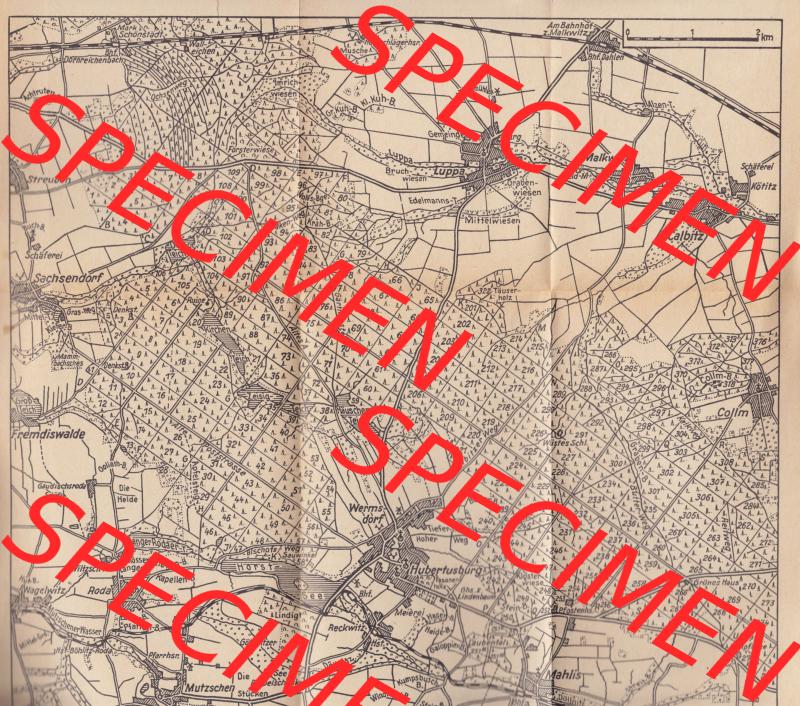 DDR Unser Kleines Wanderheft, VEB Bibliographisches Institut Leipzig, Nr. 42, Oschatz und der Wermsdorfer Wald . Eine Karten-Skizze der DDR Unser Kleines Wanderheft vom... Sammlung