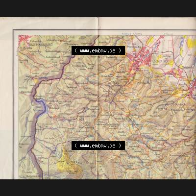Wanderkarte DDR Bezirk Magdeburg, HARZ Teilkarte I. Brocken, Bodetal und Benneckenstein Karte von 1959, Untertitel "Die Gute Wanderkarte 111", Harz, Teilkarte... Sammlung