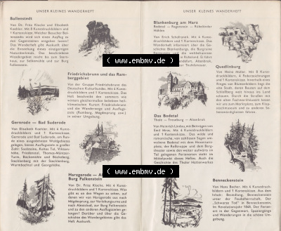HARZ Teilkarte I. Brocken, Bodetal und Benneckenstein Karte von 1959, Brocken-Bodetal, Benneckenstein, 1/1959, Wanderkarte 111. Sammlung