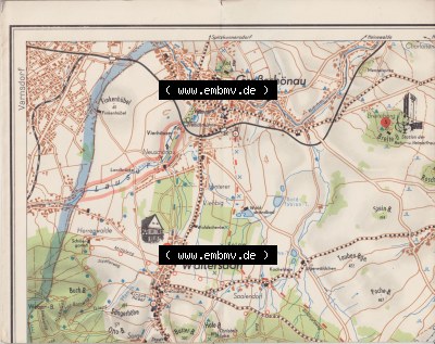 Karte Großschönau, Waltersdorf Sehenswert, Wanderkarte DDR Bezirk Dresden, Zittauer Gebirge 1957, der Kartenreihe "Die Gute... Sammlung