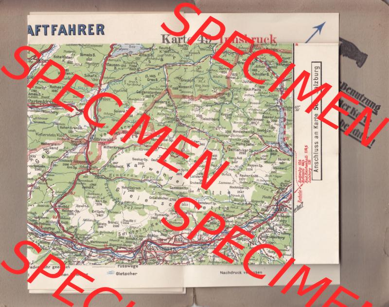 Österreich zur Zeit des Deutschen Reichs, Innsbruck um 1930 Continental Straßenkarte Karte 49 Innsbruck, für Radfahrer und Kraftfahrer Landkarte / Straßenkarte von... Sammlung