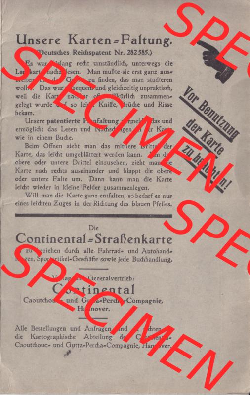 Land Preußen, Berlin um 1930 Continental Straßenkarte Karte 21 Berlin, für Rad- und Kraftfahrer Landkarte / Straßenkarte von Continental für Berlin um den Zeitraum... Sammlung