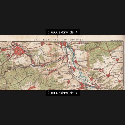 Land Thüringen Mühltal Gera-Eisenberg, Um 1930 Umgebung vom Mühltal Gera-Eisenberg. Verlag Paul Lissel, Leipzig. Alte Landkarten aus dem Deutschen Reich können... Sammlung